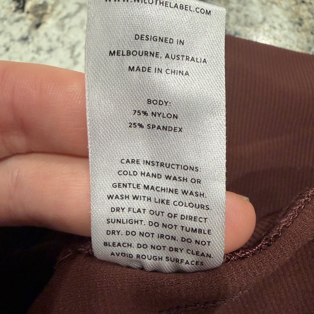 Wilo The Label Ribbed Brown Leggings Women’s Small - Picture 8 of 8